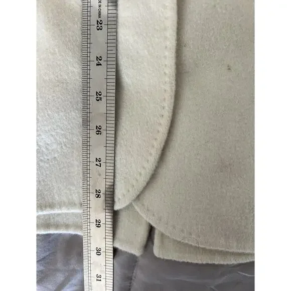 Loro Piana Women’s Cashmere Coat Jacket Ivory Cream Size EU 48 US 12 Blazer - Picture 12 of 13